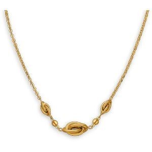 Collier Or 375 Noeuds Forçat Antillais 6  à 8mm Boules 4mm 45cm