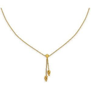 Collier Y Or 375 1.8mm Nœuds Forçat Antillais 6mm Boule 6mm 45cm