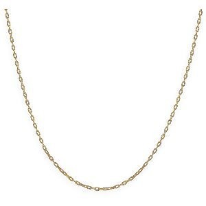Collier Chaîne Or 375 Maille Forçat Diamanté Allégé 1mm 40cm