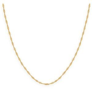 Collier Chaîne Or 375 Maille Singapour Creux 1.8mm 45cm