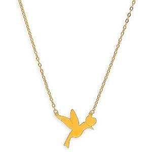 Collier Or 375 Pendentif Colibri Cœur 14*16mm 45cm