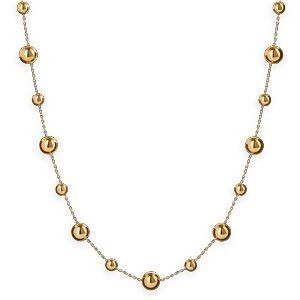 Collier Or 750 Chaîne 1mm Grain D'or 4 Et 6mm 42 A 45cm