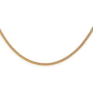 Collier Chaîne Plaqué Or Maille Gourmette Limé 1.5mm 45cm