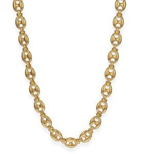 Collier Plaqué Or Maille Grain De Café 12.5*16mm 65cm