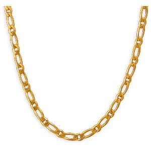 Collier Plaqué Or Maille Cheval Plate Alterné 4.8mm 60cm