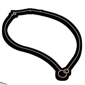 Collier Plaqué Or 1.2mm Anneaux 10  à 15mm 42  à 45cm