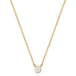 Collier Plaqué Or 1.2mm Zirconium 4mm Serti Clos 38  à 42cm