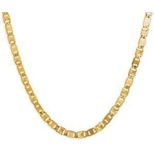 Collier Acier Jaune Maille Plate Fantaisie 5mm 55cm