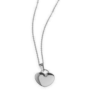 Collier Acier Cœur 26*32mm Chaîne Gourmette 2mm 42  à 45cm