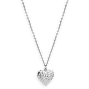 Collier Acier Cœur Motif fantaisie 25*30mm Chaîne Gourmette 2mm 45  à 48cm