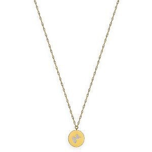 Collier Acier Jaune Médaille Carte Guadeloupe 20mm Cristal 45  à 50cm