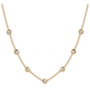 Collier Plaqué Or Zirconium 4.5mm 40  à 45cm