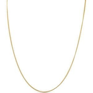 Collier Chaîne Plaqué Or Maille Gourmette Limé 1.3mm 45cm