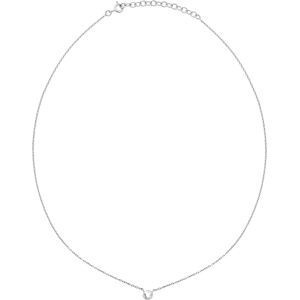 Collier Argent 925 Zirconium Serti Clos 4mm 38  à 42cm