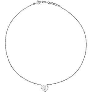 Collier Argent 925 Cœur Licorne 10mm 35  à 38cm