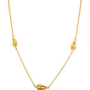 Collier Plaqué Or Nœuds Forçat Antillais 6mm 44cm