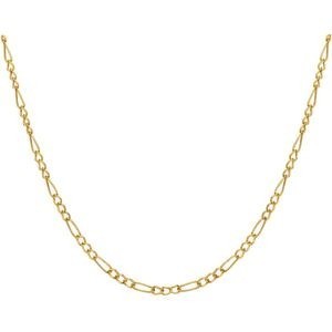 Collier Chaîne Or 750 Maille Cheval Alterné Creux 2.3mm 50cm