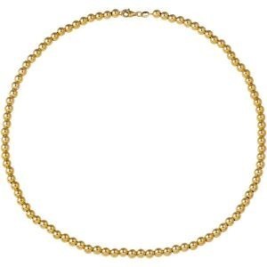Collier Or 750 Boules 5mm 45cm
