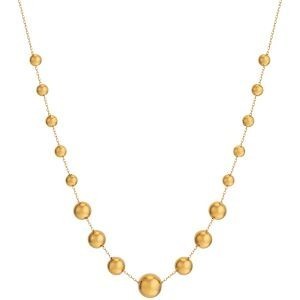 Collier Chute Or 375 Boules 4 à 8mm Chaîne 0.8mm 42 à 45cm