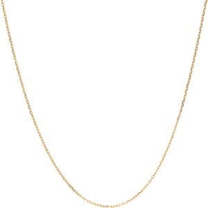 Collier Chaîne Or 375 Maille Forçat Diamanté Allegé 1.1mm 42 à 45cm