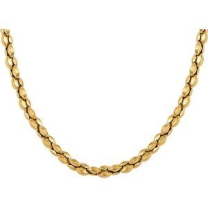 Collier Acier Jaune Maille Grain de Café  4.5mm 55cm