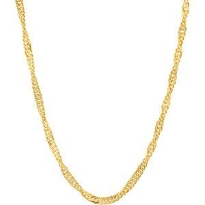 Collier Chaîne Or 375 Maille Singapour Creux 2.4mm 50cm