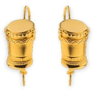 Boucles D'oreilles Plaqué Or Pendant 29mm Ka 15*23mm
