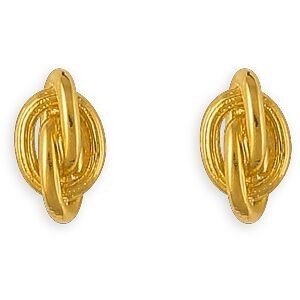 Boucles D'oreilles Plaqué Or Nœud Forçat Antillais 4.5*8mm