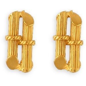 Boucles D'oreilles Plaqué Or Canne A Sucre 5*12mm