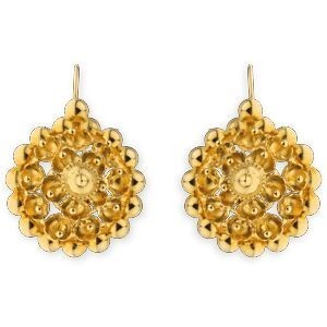 Boucles D'oreilles Plaqué Or Tété Négresse 20mm