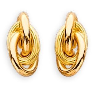 Boucles D'oreilles Or 750 Nœud Forçat Antillais 4*8mm