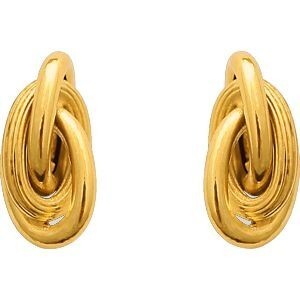 Boucles D'oreilles Or 375 Nœud Forçat Antillais 6*10mm