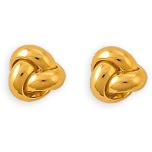 Boucles D'oreilles Or 375 Nœud 9mm