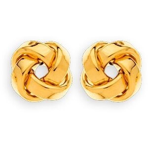 Boucles D'oreilles Or 375 Nœud 11mm