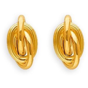 Boucles D'oreilles Or 375 Nœud Forçat Antillais 8*14mm