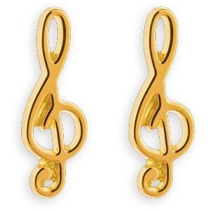Boucles D'oreilles Clé de Sol 3.2*9mm Or 750