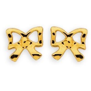 Boucles D'oreilles Or 750 Nœud Ruban 5.7*5.3mm