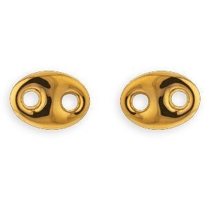 Boucles D'oreilles Or 375 Grain De Café 5.5*8mm