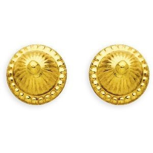 Boucles D'oreilles Or 375 Chou 6mm