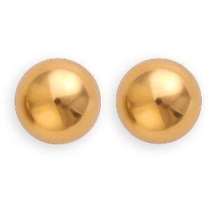 Boucles D'oreilles Or 375 Bouton 8mm