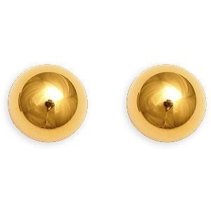 Boucles D'oreilles Or 375 Bouton 13mm