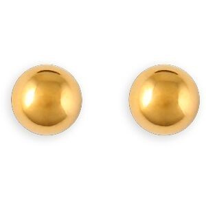 Boucles D'oreilles Plaqué Or Boule 8mm