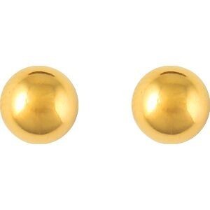 Boucles D'oreilles Plaqué Or Boule 6mm