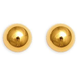 Boucles D'oreilles Boule 10mm Plaqué Or