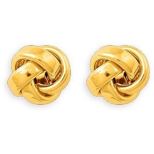 Boucles D'oreilles Or 375 Nœud 9.5mm