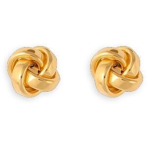 Boucles D'oreilles Or 375 Nœud Fantaisie 11.5mm