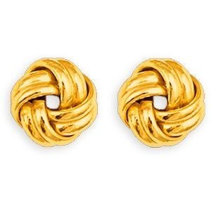 Boucles D'oreilles Or 375 Nœud Fantaisie 8.5mm