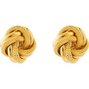 Boucles D'oreilles Or 750 Nœud 14mm