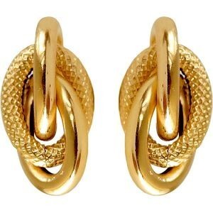 Boucles D'oreilles Or 750 Nœud Forçat Antillais 6.5*11mm