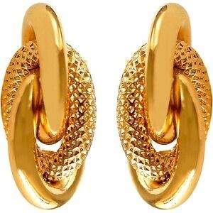 Boucles D'oreilles Or 750 Nœud Forçat Antillais 9*17mm